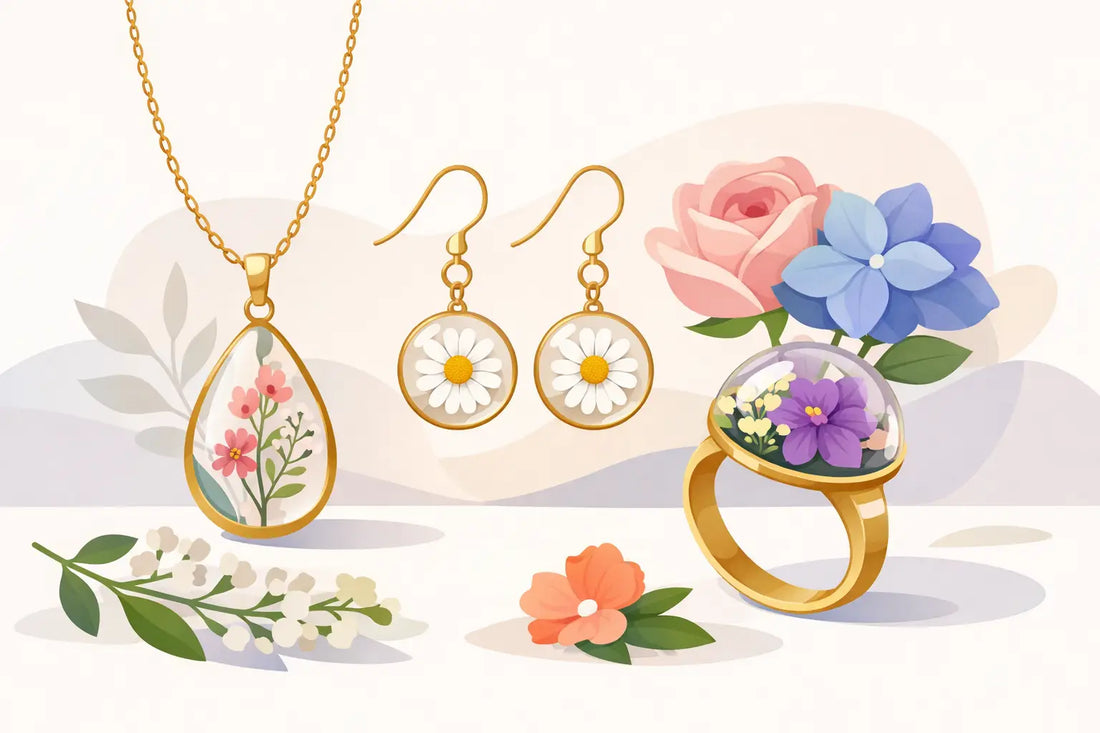 Gioielli con fiori veri: come sceglierli