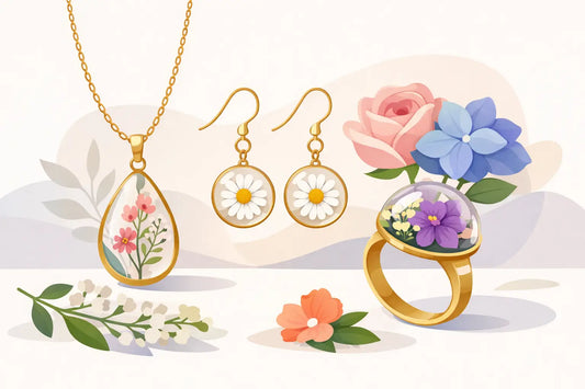 Gioielli con fiori veri: come sceglierli
