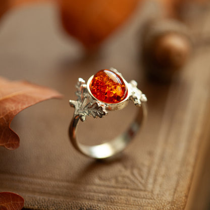 Anello Quercia - Ambra Baltica