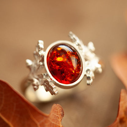 Anello Quercia - Ambra Baltica