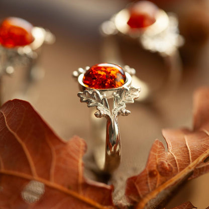 Anello Quercia - Ambra Baltica
