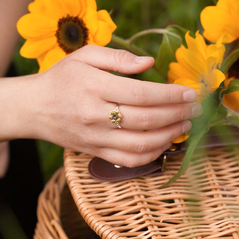 Sunflower on sale resin ring