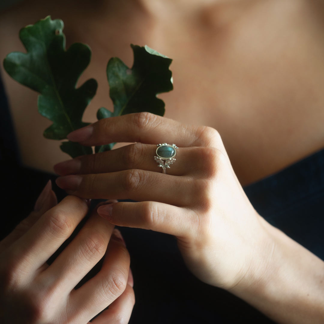Anello Quercia - Labradorite